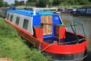Colourful narrowboat